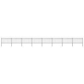 Valla de jardín con puntas de lanza acero negro 13,6x1 m by vidaXL, fence panels - Ref: Foro24-277618, Price: 465,37 €, Disco...