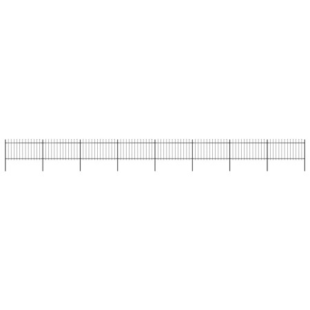 Valla de jardín con puntas de lanza acero negro 13,6x1 m by vidaXL, fence panels - Ref: Foro24-277618, Price: 465,37 €, Disco...