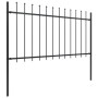 Valla de jardín con puntas de lanza acero negro 13,6x1 m by vidaXL, fence panels - Ref: Foro24-277618, Price: 465,37 €, Disco...