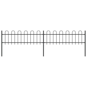 Gartenzäune mit schwarzen Stahlspitzen 3,4x0,6 m von vidaXL, Zaunpaneele - Ref: Foro24-277639, Preis: 101,37 €, Rabatt: %