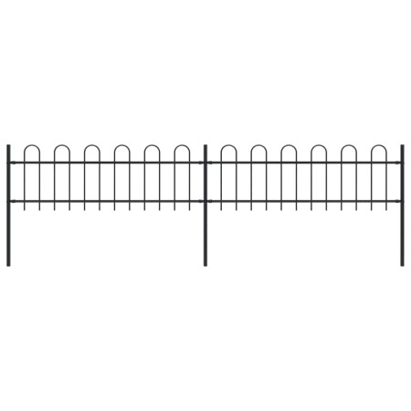 Valla de jardín con puntas de aro acero negro 3,4x0,6 m by vidaXL, fence panels - Ref: Foro24-277639, Price: 101,37 €, Discou...