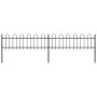 Gartenzäune mit schwarzen Stahlspitzen 3,4x0,6 m von vidaXL, Zaunpaneele - Ref: Foro24-277639, Preis: 96,38 €, Rabatt: %