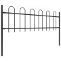 Gartenzäune mit schwarzen Stahlspitzen 3,4x0,6 m von vidaXL, Zaunpaneele - Ref: Foro24-277639, Preis: 101,37 €, Rabatt: %