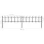 Gartenzäune mit schwarzen Stahlspitzen 3,4x0,6 m von vidaXL, Zaunpaneele - Ref: Foro24-277639, Preis: 96,38 €, Rabatt: %