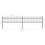 Valla de jardín con puntas de aro acero negro 3,4x0,6 m by vidaXL, fence panels - Ref: Foro24-277639, Price: 101,37 €, Discou...