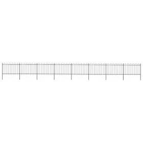 Gartenzäune mit schwarzen Stahlspitzen 13,6x1,2 m von vidaXL, Zaunpaneele - Ref: Foro24-277672, Preis: 471,34 €, Rabatt: %