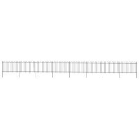 Gartenzäune mit schwarzen Stahlspitzen 13,6x1,2 m von vidaXL, Zaunpaneele - Ref: Foro24-277672, Preis: 485,16 €, Rabatt: %
