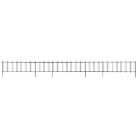 Gartenzäune mit schwarzen Stahlspitzen 13,6x1,2 m von vidaXL, Zaunpaneele - Ref: Foro24-277672, Preis: 477,73 €, Rabatt: %