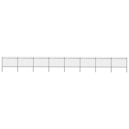 Valla de jardín con puntas de aro acero negro 13,6x1,2 m by vidaXL, fence panels - Ref: Foro24-277672, Price: 485,16 €, Disco...