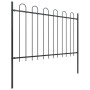 Valla de jardín con puntas de aro acero negro 10,2x1,2 m de vidaXL, Paneles de vallas - Ref: Foro24-277670, Precio: 364,90 €,...