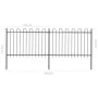 Gartenzaun mit schwarzen Stahl-Hoop-Spitzen 3,4x1,2 m von vidaXL, Zaunpaneele - Ref: Foro24-277666, Preis: 128,09 €, Rabatt: %