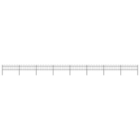 Garden fence with black steel arrow tips 13.6x0.6 m by vidaXL, fence panels - Ref: Foro24-277645, Price: 374,95 €, Discount: %