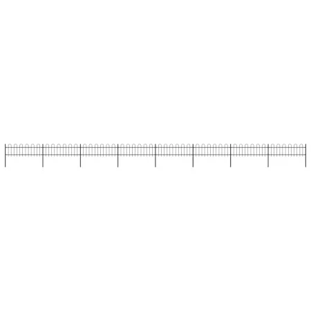 Garden fence with black steel arrow tips 13.6x0.6 m by vidaXL, fence panels - Ref: Foro24-277645, Price: 356,41 €, Discount: %