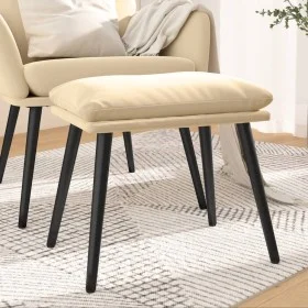 Fußstütze aus cremeweißem Samt 45x29,5x35 cm von vidaXL, Osmanen - Ref: Foro24-341513, Preis: 35,57 €, Rabatt: %