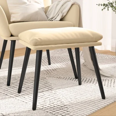 Fußstütze aus cremeweißem Samt 45x29,5x35 cm von vidaXL, Osmanen - Ref: Foro24-341513, Preis: 35,57 €, Rabatt: %