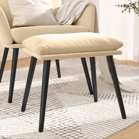 Fußstütze aus cremeweißem Samt 45x29,5x35 cm von vidaXL, Osmanen - Ref: Foro24-341513, Preis: 36,14 €, Rabatt: %