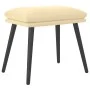 Fußstütze aus cremeweißem Samt 45x29,5x35 cm von vidaXL, Osmanen - Ref: Foro24-341513, Preis: 35,57 €, Rabatt: %