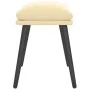 Reposapiés de terciopelo crema blanco 45x29,5x35 cm de vidaXL, Otomanas - Ref: Foro24-341513, Precio: 35,57 €, Descuento: %