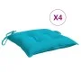 Cojines para silla 4 unidades tela turquesa 40x40x7 cm de vidaXL, Cojines para sillas y sofás - Ref: Foro24-361505, Precio: 3...