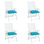 Stuhlkissen 4 Einheiten türkis Stoff 40x40x7 cm von vidaXL, Kissen für Stühle und Sofas - Ref: Foro24-361505, Preis: 39,24 €,...