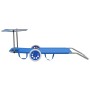 Folding sun lounger with canopy and gray steel wheels by vidaXL, Loungers - Ref: Foro24-44322, Price: 83,71 €, Discount: %
