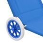 Klappbare Sonnenliege mit Markise und Rädern grauer Stahl von vidaXL, Liegen - Ref: Foro24-44322, Preis: 75,42 €, Rabatt: %