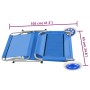 Folding sun lounger with canopy and gray steel wheels by vidaXL, Loungers - Ref: Foro24-44322, Price: 83,71 €, Discount: %