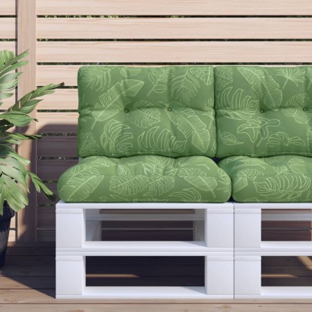 Kissen für Paletten 2 Einheiten Blattdruck Stoff von vidaXL, Kissen für Stühle und Sofas - Ref: Foro24-360664, Preis: 42,57 €...