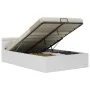 Hydraulisches Canapébett mit LED, weißem Kunstleder, 140 x 200 cm von vidaXL, Betten und Lattenroste - Ref: Foro24-285549, Pr...