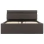 Hydraulic canape bed with LED gray synthetic leather 120x200 cm by vidaXL, Beds and slatted bases - Ref: Foro24-285554, Price...