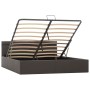 Hydraulic canape bed with LED gray synthetic leather 160x200 cm by vidaXL, Beds and slatted bases - Ref: Foro24-285556, Price...