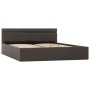 Hydraulic canape bed with LED gray synthetic leather 160x200 cm by vidaXL, Beds and slatted bases - Ref: Foro24-285556, Price...