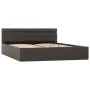 Hydraulic canape bed with LED gray synthetic leather 160x200 cm by vidaXL, Beds and slatted bases - Ref: Foro24-285556, Price...
