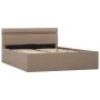 LED hydraulic trundle bed synthetic leather cappuccino 140x200 cm by vidaXL, Beds and slatted bases - Ref: Foro24-285561, Pri...