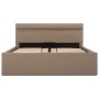 LED hydraulic trundle bed synthetic leather cappuccino 140x200 cm by vidaXL, Beds and slatted bases - Ref: Foro24-285561, Pri...