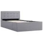 Hydraulisches Canapébett mit Stauraum aus hellgrauem Stoff, 100 x 200 cm von vidaXL, Betten und Lattenroste - Ref: Foro24-285...