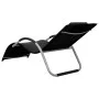2 sun loungers in black and gray textilene by vidaXL, Loungers - Ref: Foro24-310517, Price: 133,60 €, Discount: %