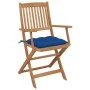 Folding garden chairs 6 units and solid acacia wood cushions by vidaXL, Garden chairs - Ref: Foro24-3074965, Price: 335,07 €,...