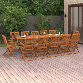 13-piece solid acacia wood garden dining set by vidaXL, Garden sets - Ref: Foro24-3086979, Price: 934,22 €, Discount: %