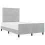 Estructura de cama Gris claro 120 x 200 cm Terciopelo