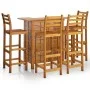 5-teiliges Barmöbel-Set aus massivem Akazienholz für den Garten von vidaXL, Gartensets - Ref: Foro24-3115999, Preis: 473,80 €...