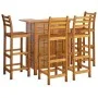 5-teiliges Barmöbel-Set aus massivem Akazienholz für den Garten von vidaXL, Gartensets - Ref: Foro24-3115999, Preis: 473,80 €...
