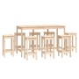 9-teiliges Massivholz-Bar-Set aus Kiefernholz von vidaXL, Möbelsets für Küchen und Esszimmer - Ref: Foro24-3124717, Preis: 51...
