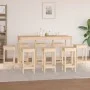 Set de bar 9 piezas madera maciza de pino by vidaXL, Furniture sets for kitchens and dining rooms - Ref: Foro24-3124717, Pric...