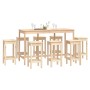 9-teiliges Massivholz-Bar-Set aus Kiefernholz von vidaXL, Möbelsets für Küchen und Esszimmer - Ref: Foro24-3124717, Preis: 51...