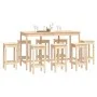 Set de bar 9 piezas madera maciza de pino by vidaXL, Furniture sets for kitchens and dining rooms - Ref: Foro24-3124717, Pric...