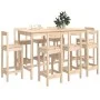 9-piece solid pine wood bar set by vidaXL, Furniture sets for kitchens and dining rooms - Ref: Foro24-3124722, Price: 436,17 ...