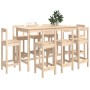 9-teiliges Bar-Set aus massivem Kiefernholz von vidaXL, Möbelsets für Küchen und Esszimmer - Ref: Foro24-3124722, Preis: 441,...