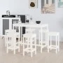7-piece solid white pine wood bar set by vidaXL, Furniture sets for kitchens and dining rooms - Ref: Foro24-3124708, Price: 4...