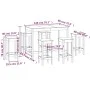 7-piece solid white pine wood bar set by vidaXL, Furniture sets for kitchens and dining rooms - Ref: Foro24-3124708, Price: 4...
